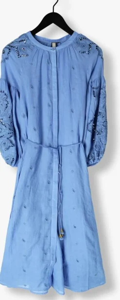 blauwe scarlett poppies midi jurk liwa long dress