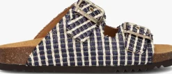 blauwe scholl slippers noelle raffia