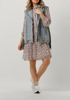 blauwe second female mini jurk poppi dress