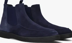 blauwe stefano lauran chelsea boots 24859