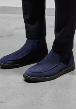 blauwe stefano lauran chelsea boots 24859