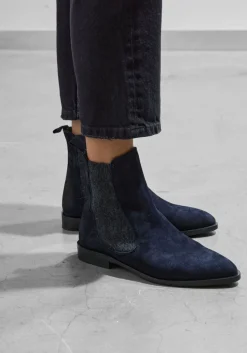 blauwe stefano lauran enkellaarsjes s3283