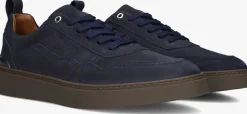 blauwe stefano lauran lage sneakers star 008