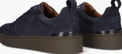 blauwe stefano lauran lage sneakers star 008