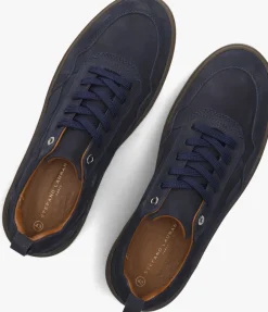 blauwe stefano lauran lage sneakers star 008