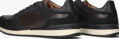 blauwe stefano lauran lage sneakers sl124h610