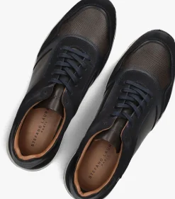 blauwe stefano lauran lage sneakers sl124h610