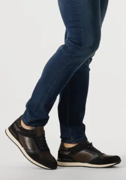 blauwe stefano lauran lage sneakers sl124h610