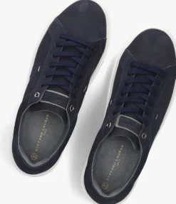 blauwe stefano lauran lage sneakers star 006