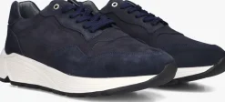 blauwe stefano lauran lage sneakers star 007