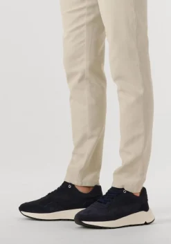 blauwe stefano lauran lage sneakers star 007