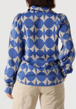 blauwe summum blouses blouse two tone print