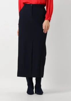 blauwe summum midirok skirt viscose blend