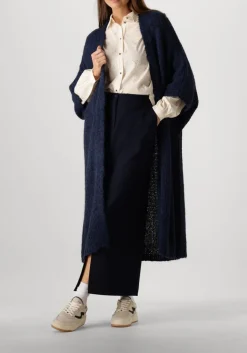 blauwe summum midirok skirt viscose blend