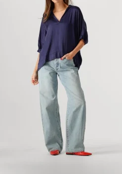 blauwe summum straight leg jeans straight fit jeans vintage