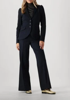 blauwe summum tops & t-shirts turtle neck top lurex rib stripe