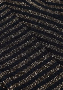 blauwe summum tops & t-shirts turtle neck top lurex rib stripe