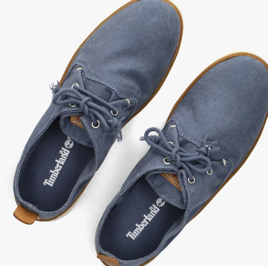 blauwe timberland instappers hookset low low lace up