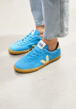 blauwe veja lage sneakers volley