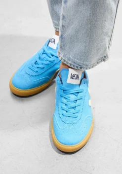 blauwe veja lage sneakers volley