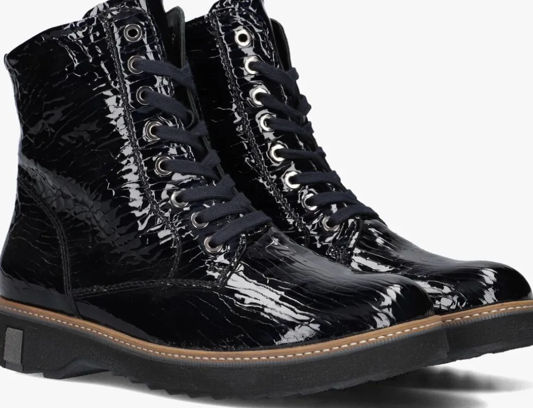 blauwe waldlaufer enkellaarsjes 683801 lak print