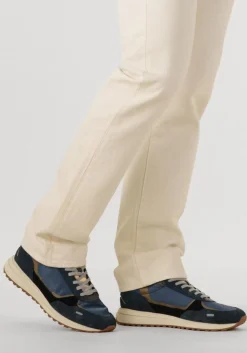 blauwe woolrich lage sneakers retro sneaker man camoscio