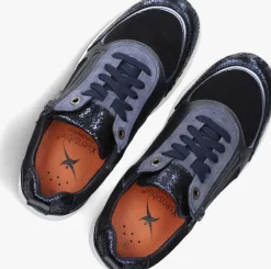 blauwe xsensible lage sneakers valletta