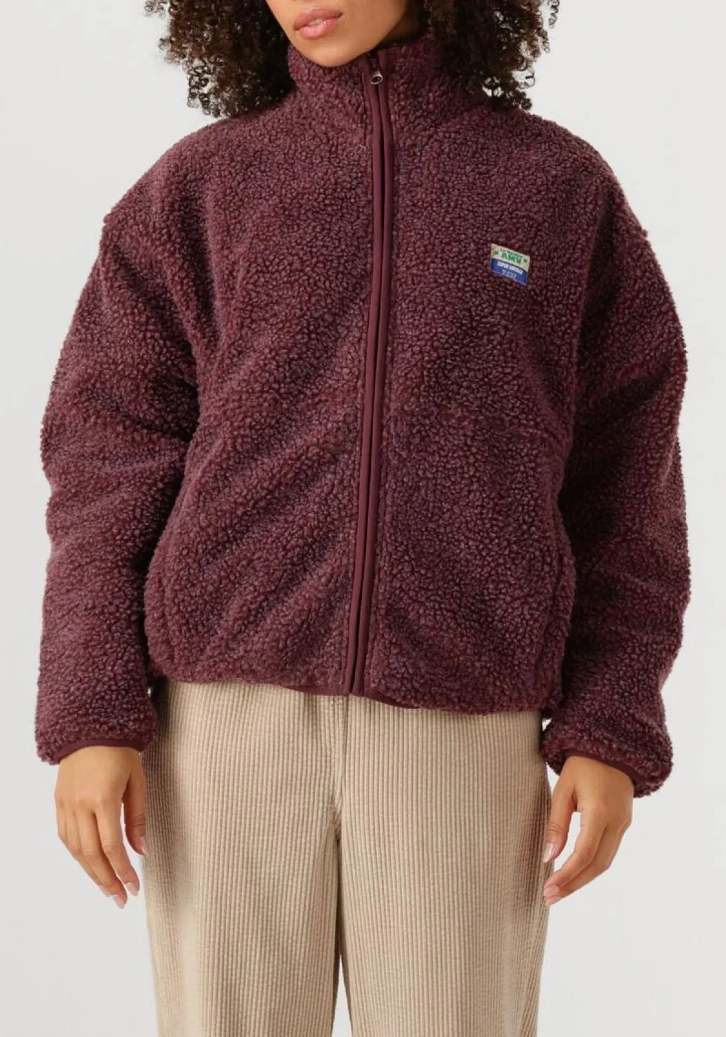 bordeaux american vintage faux fur jas hoktown woman