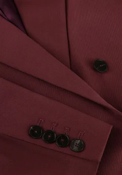 bordeaux closed blazer fitted double breasted blazer