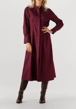 bordeaux co'couture midi jurk poppy shirt long dress
