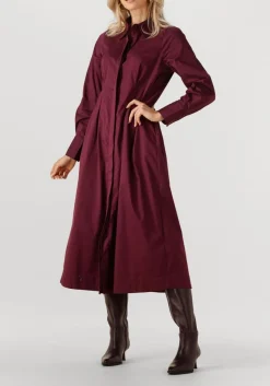 bordeaux co'couture midi jurk poppy shirt long dress