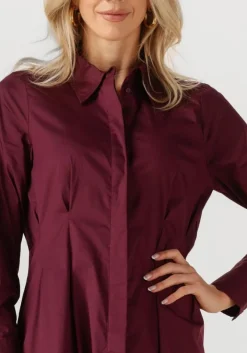 bordeaux co'couture midi jurk poppy shirt long dress