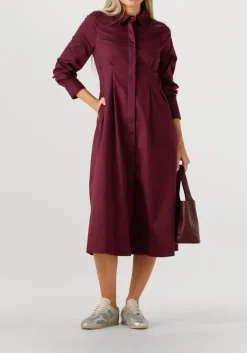 bordeaux co'couture midi jurk poppy shirt long dress
