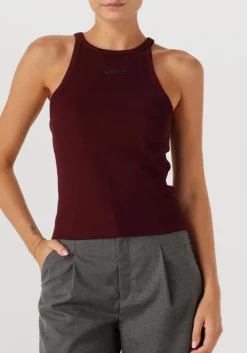 bordeaux gestuz top gzdrew rhinstone logo tank