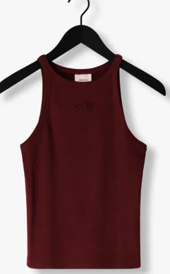 bordeaux gestuz top gzdrew rhinstone logo tank
