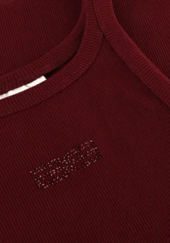 bordeaux gestuz top gzdrew rhinstone logo tank