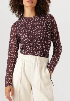 bordeaux haute l'amitié top l'amitie mesh ls o-neck