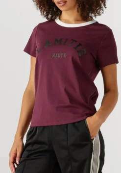 bordeaux haute l'amitié t-shirt neckline logo tee