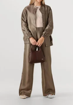 bronzen aimee the label wijde broek soleil