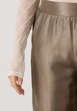 bronzen aimee the label wijde broek soleil