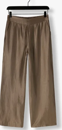 bronzen aimee the label wijde broek soleil