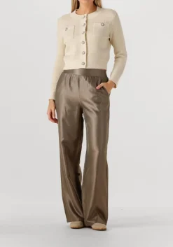 bronzen aimee the label wijde broek soleil