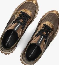 bronzen floris van bommel lage sneakers sfw-10127 grommi