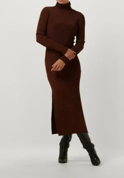 bronzen gestuz midi jurk silvigz ls long dress