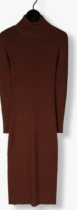 bronzen gestuz midi jurk silvigz ls long dress
