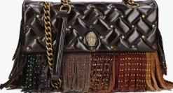 bronzen kurt geiger london schoudertas lg kensington fringe