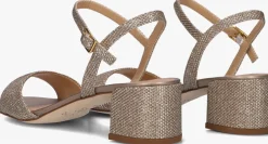 bronzen unisa sandalen met hak kirk
