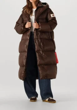 bruine after label gewatteerde jas montreux