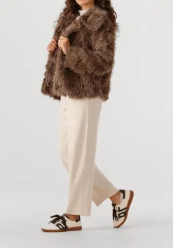 bruine aimee the label faux fur jas willem