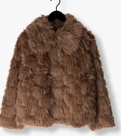 bruine aimee the label faux fur jas willem